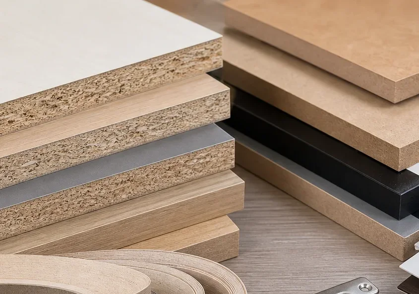 MDF board material sample for custom furniture