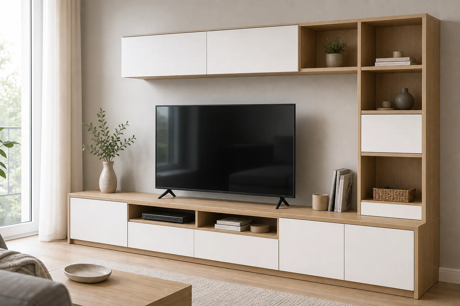Melamine surface finish for flat pack furniture